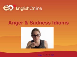 Anger & Sadness Idioms
Image shared under CC0
 