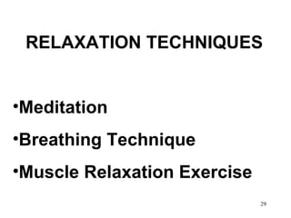 RELAXATION TECHNIQUES Meditation Breathing Technique Muscle Relaxation Exercise 