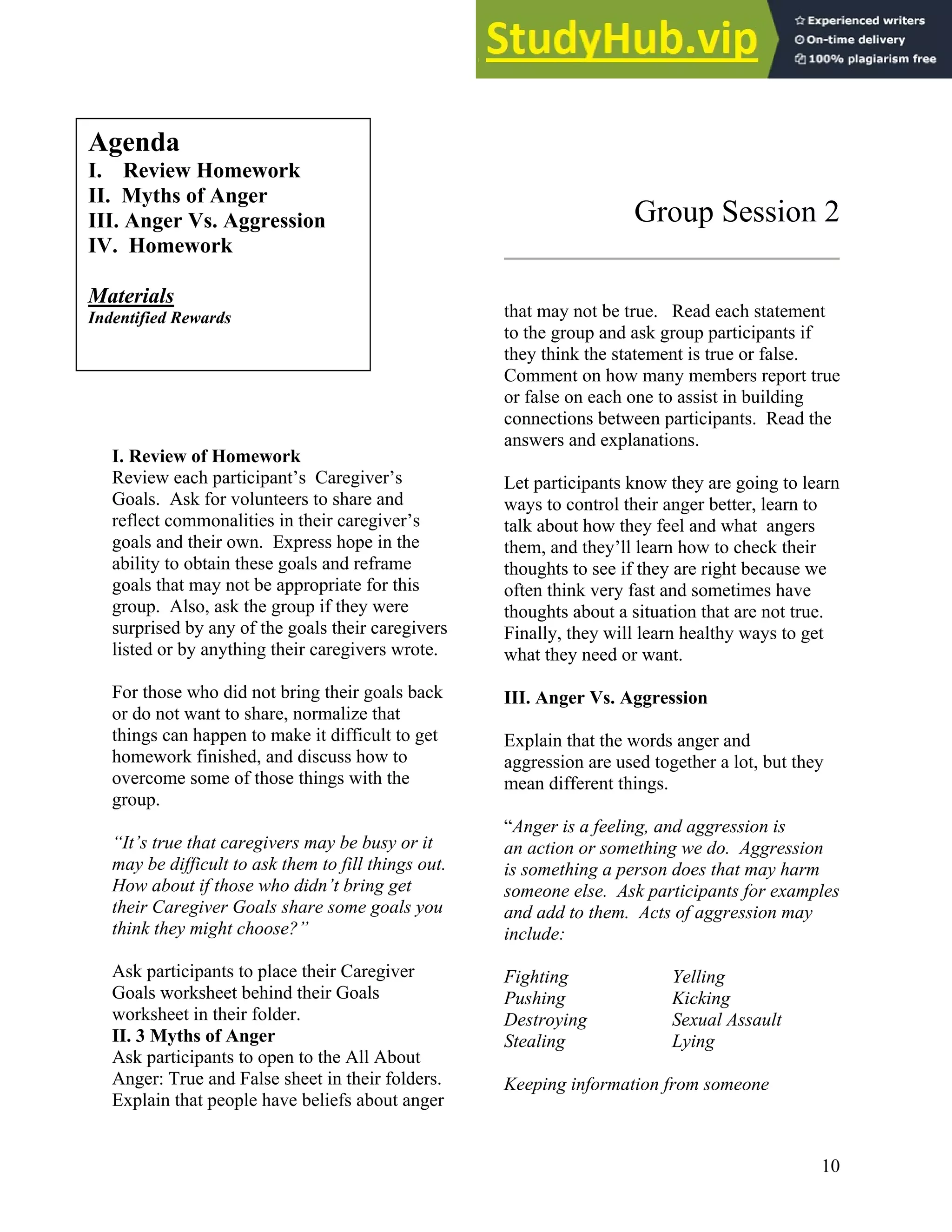 Anger Management A Cognitive Behavioral Group Intervention Protocol For