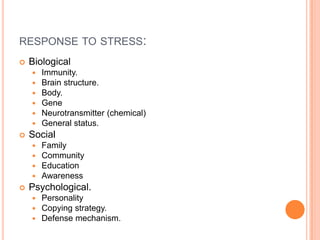 LIFE EVENT SCALEHolmes and Rahe social readjustment rating scale. Measures stress in terms of life changes: LIFE EVENT					VALUE Death of spouse				 100Divorce 					  73Marital separation				  65Jail term					  63Death of close family member		  	  63Personal injury or illness			  53MARRIAGE					  50