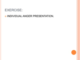 Copying strategy:Adaptive copying strategy.Problem-solving strategy.Emotional-reducing strategy.Maladaptive copying strategy.Use of alcohol or un-prescribed drugs.Deliberate self harm.Histrionic behaviorAggressive behaviorDefense mechanismRepressionDenialDisplacementProjectionRegressionEgo dystonic/static 