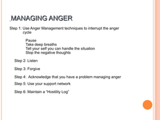 Anger management techniques: