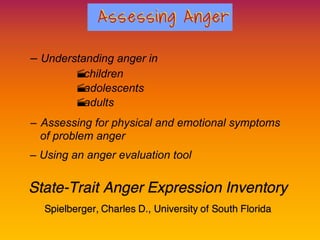 State Trait Anger Expression Inventory.pdf Anger Management from a Biblical Perspective | PDF
