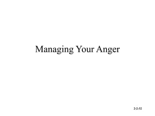 2-2-32
Managing Your Anger
 
