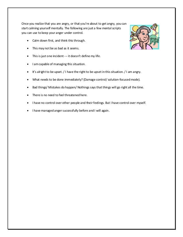 anger management role play scripts for adults