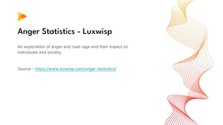 Anger Statistics - Luxwisp
An exploration of anger and road rage and their impact on
individuals and society.
Source - https://www.luxwisp.com/anger-statistics/
 
