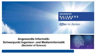Angewandte Informatik-
Schwerpunkt Ingenieur- und Medieninformatik
(Bachelor of Science)
 