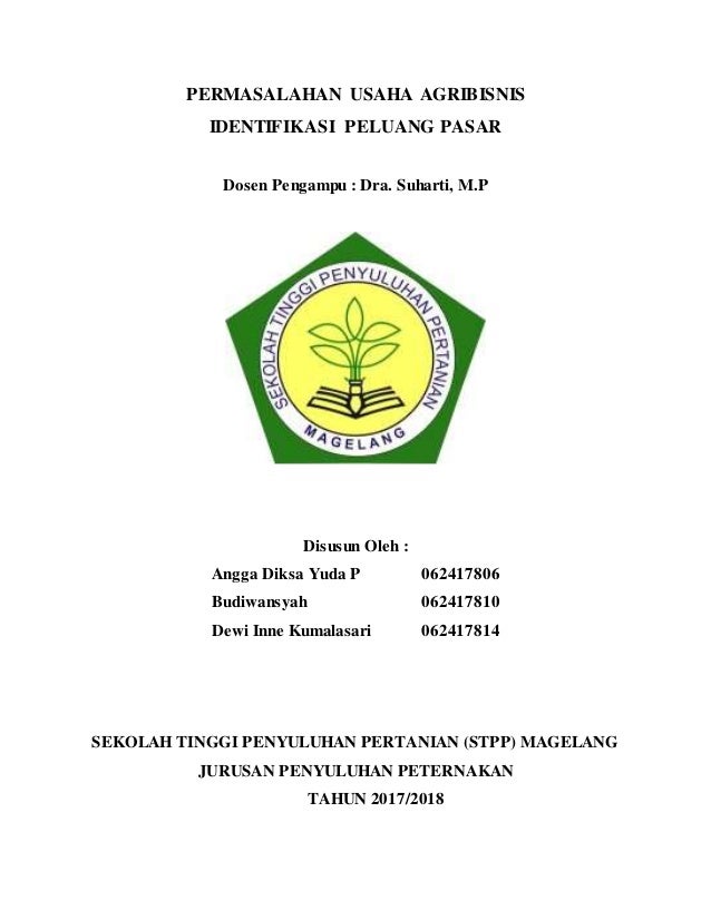 Permasalahan Usaha Agribisnis Identifikasi Peluang Pasar