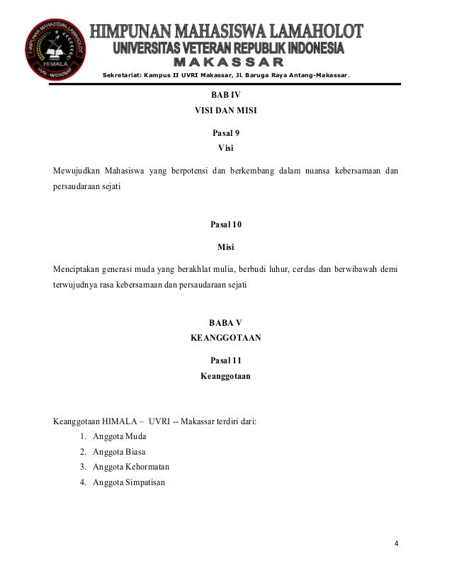 Anggaran dasar Anggaran dasar