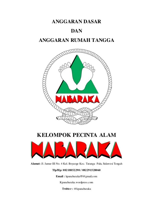 Anggaran dasar dan anggaran rumah tangga kpa nabaraka final