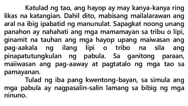 Talata Tungkol Sa Alagang Hayop ANG HATOL NG KUNEHO Gr.9 FILIPINO, ARALIN 2.2