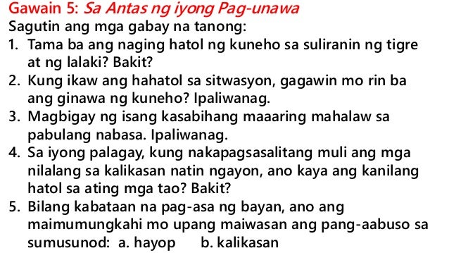 Tama Ba Ang Naging Hatol Ng Kuneho ANG HATOL NG KUNEHO Gr.9 FILIPINO, ARALIN 2.2