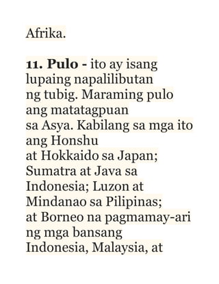 Pulo Java Ang heograpiya ng asya | DOCX
