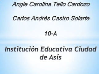 Carlos Castro y Carolina Tello