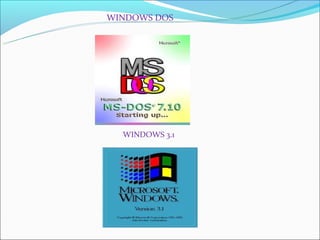 WINDOWS DOS




  WINDOWS 3.1
 