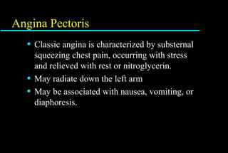 Angina pectoris management and future of therapy | PPT