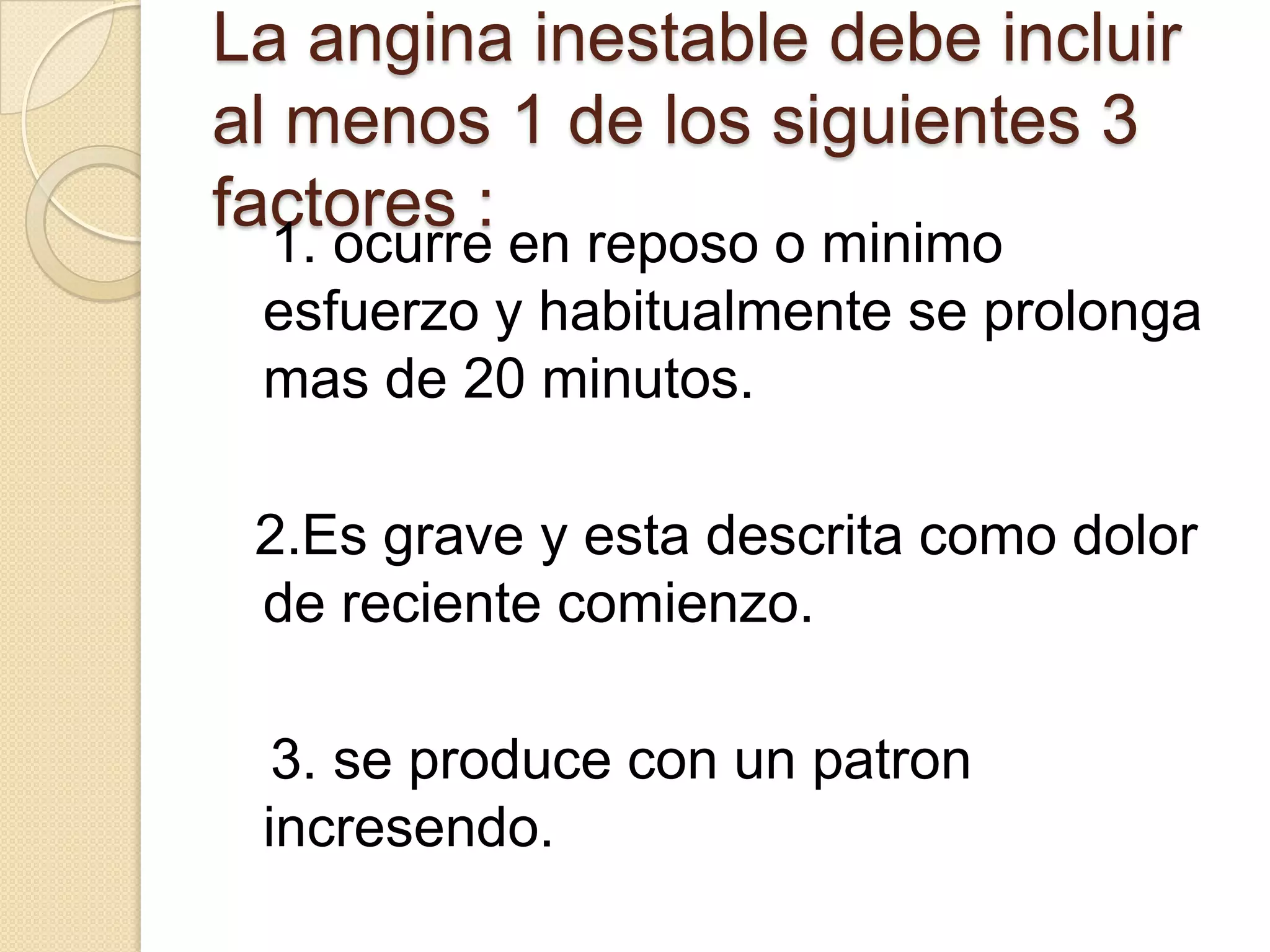Angina inestable | PPTX