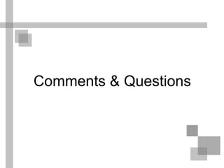 Comments & Questions   