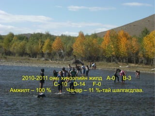 11 хөвгүүдтэй. Энэ хичээлийн жилд “Эзэн хичээвэл Заяа хичээнэ”гэсэн уриагаа дахин авч сурлага, урлаг спортоор тэргүүний хамт олон болохын төлөө зорилго тавин ажиллаж ирлээ. 