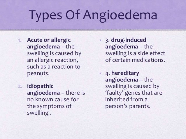 what causes angioedema