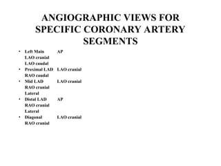 ANGIOGRAPHIC PROJECTIONS power point.... | PPT