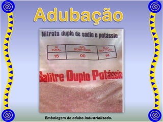Embalagem de adubo industrializado.
 