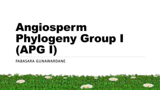 Angiosperm
Phylogeny Group I
(APG I)
PABASARA GUNAWARDANE
 