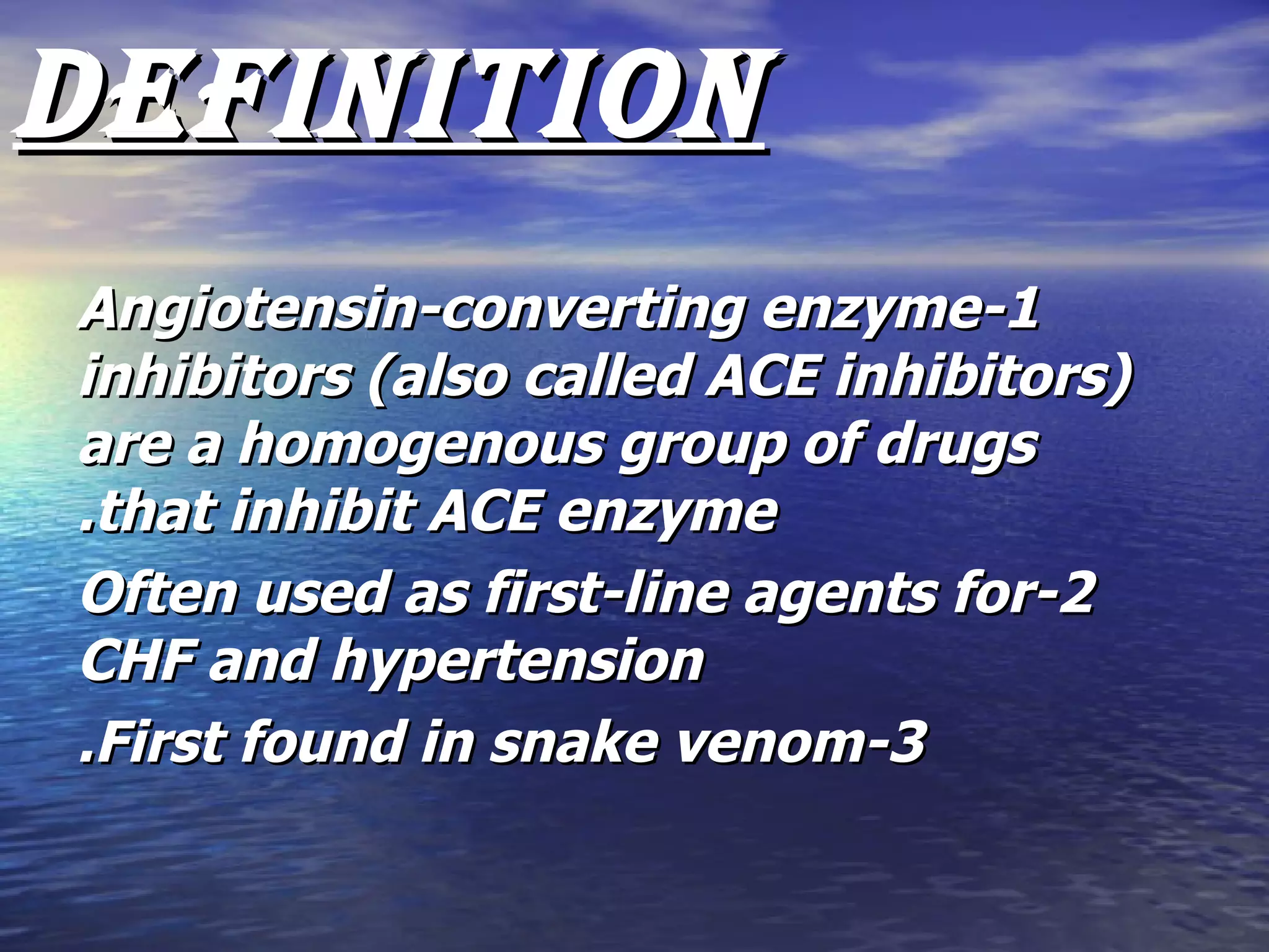 Angiotensin Converting Enzyme Inhibitors | PPT