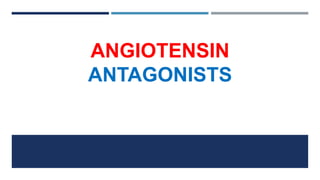 ANGIOTENSIN
ANTAGONISTS
 