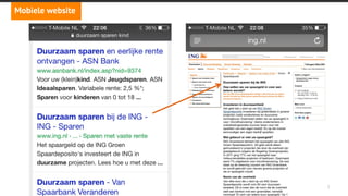 angi studio
35% van
Google search
clicks via mobiel
http://www.slideshare.net/richardotto/mobile-loyalty-ddma
 
