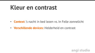 angi studio
When people disagree
about the size or spacing of
type on a website, there’s a
very good chance that they
see different representation
of the same font.
- Nick Sherman
Typograﬁe
 