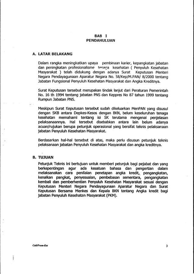 Angka Kredit Penyuluh Kesehatan Masyarakat