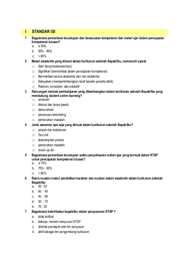Angket Evaluasi Diri Guru SMP
