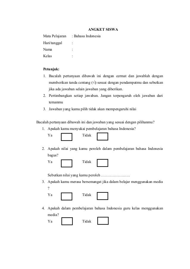 Angket Siswa