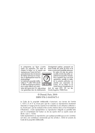 © Dunod, Paris, 2010
ISBN 978-2-10-05 -5475 1
 