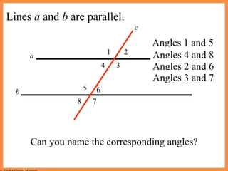 Angle measures-parallel-lines-cut-by-a-transversal-ppt--tmi-lsn-6.01 ...