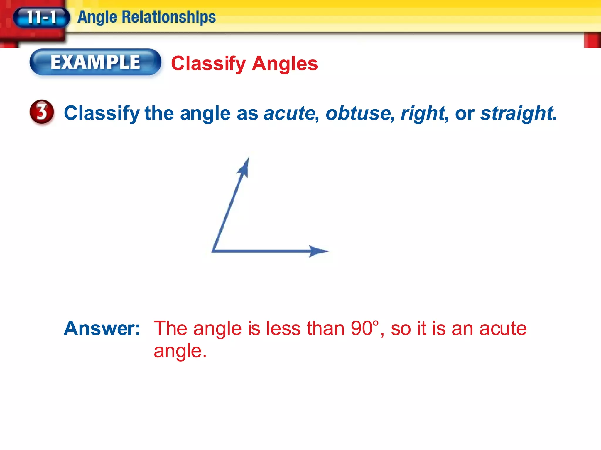Angle Relationships Power Point | PPT