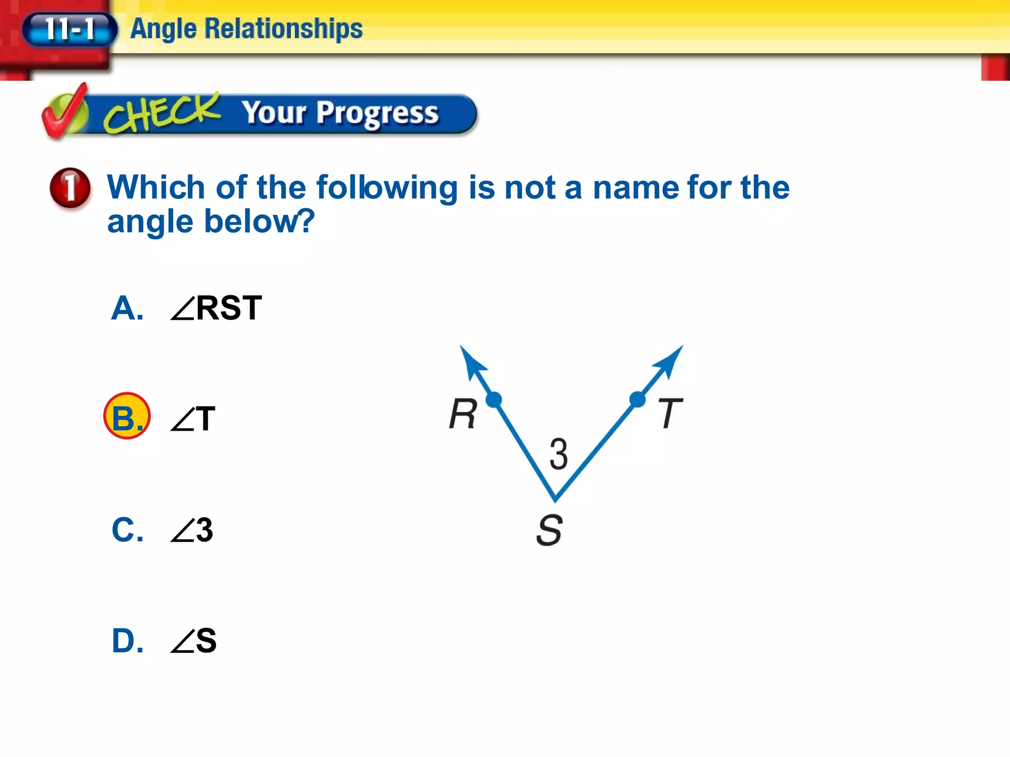Angle Relationships Power Point | PPT