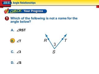 Angle Relationships Power Point | PPT
