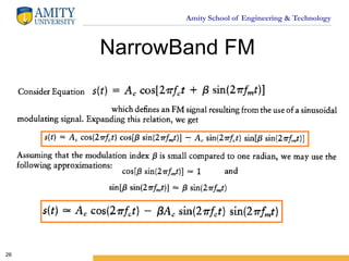Amity School of Engineering & Technology
NarrowBand FM
26
 