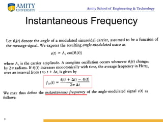 Amity School of Engineering & Technology
Instantaneous Frequency
3
 