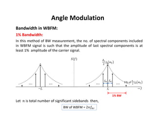 Angle Modulation( Types and Properties) | PDF