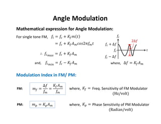 Angle Modulation( Types and Properties) | PDF