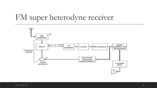 DEPT OF ECE ,ASE 26
FM super heterodyne receiver
 