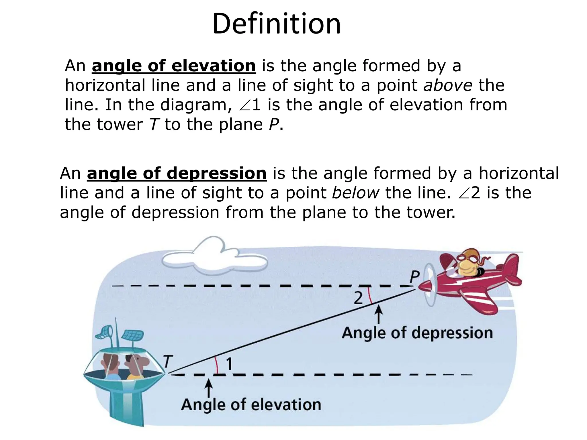 Real life application of angle of elevation and depression.pptx
