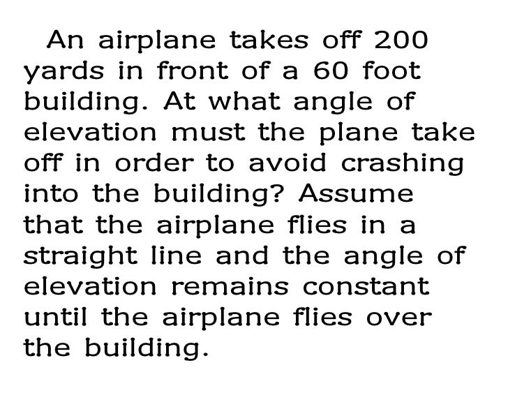 angle of elevation and