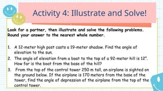 Understanding Angles of Elevation and Depression in Geometry | PPTX