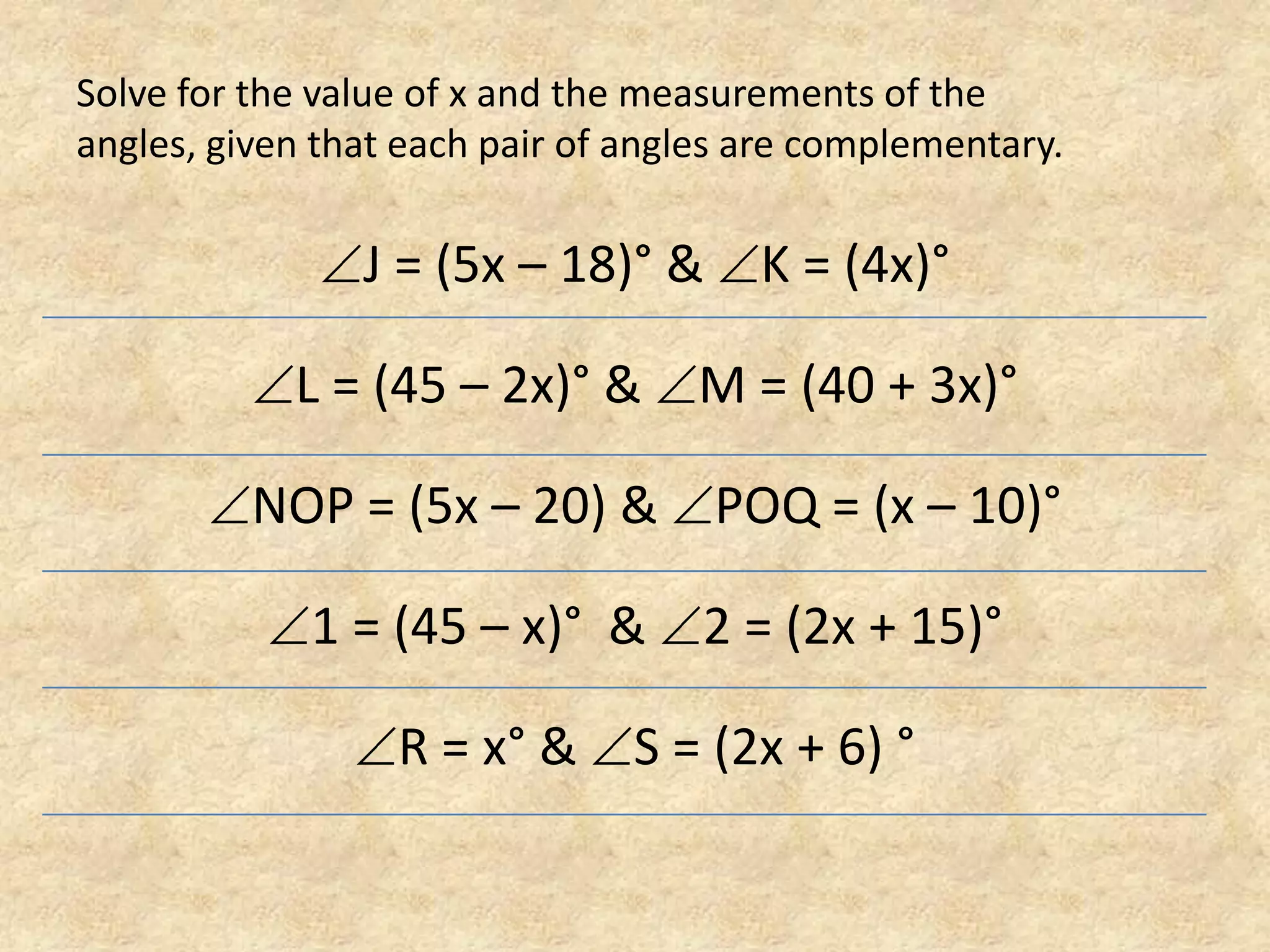 Angle Pairs | PPTX