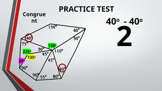 Angles Topic Test Geometry: Angle Pairs Topic Grade 7 Class | PPTX