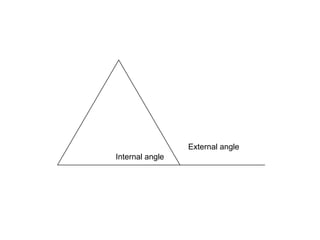 External angle,[object Object],Internal angle,[object Object]